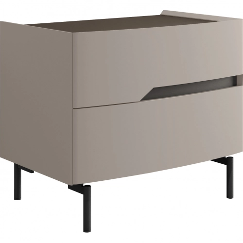 Lyon Nightstand in Taupe & Flannel Gray Finish (Set of 2)